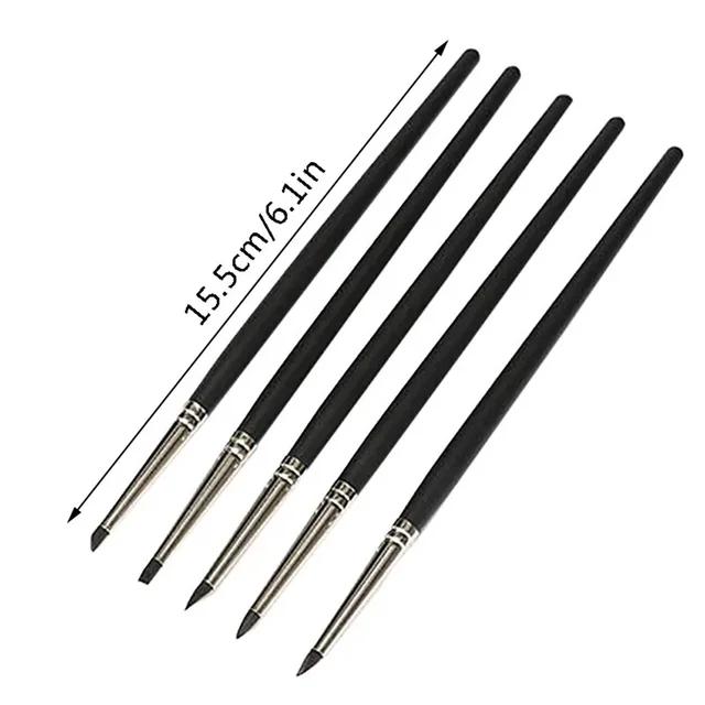 5 pièces outil de sculpture en argile de Silicone pour la modélisation des pinceaux pointillage outil d'argile de poterie d'art d'ongle nouveaux outils de sculpture de bricolage 2025 2