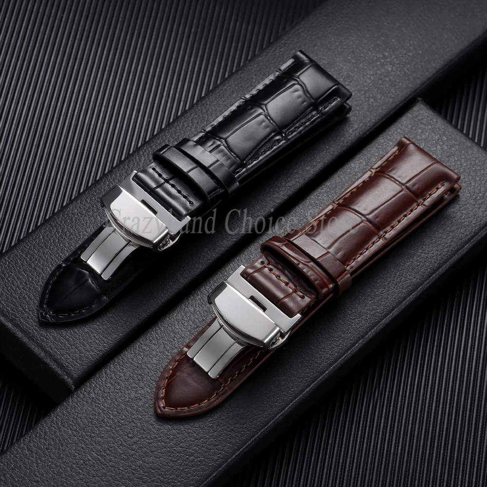 Vintage Leather Watch Band, Business Style,