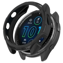 Silicone TPU Smartwatch Protective Case Cover for Forerunner 965 (Black)