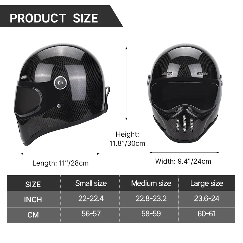 Genuine Carbon Fiber Motorcycle Helmet - Image 3