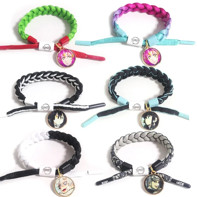 Pulsera-colorida-de-Anime-cuerdas-de-mano-tejidas-Nezuko-Tanjirou ...