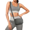 Small Crossbody Bag Nylon Snapshot Purse Trendy Shoulder Handbag with Double Zipper Pockets 5