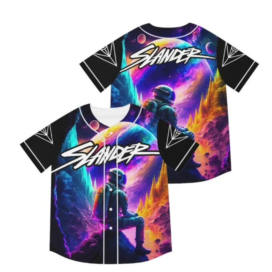 

Мужская/Женская бейсбольная рубашка Slander Merch 3D, хипстерская футболка в стиле хип-хоп с коротким рукавом, летняя одежда