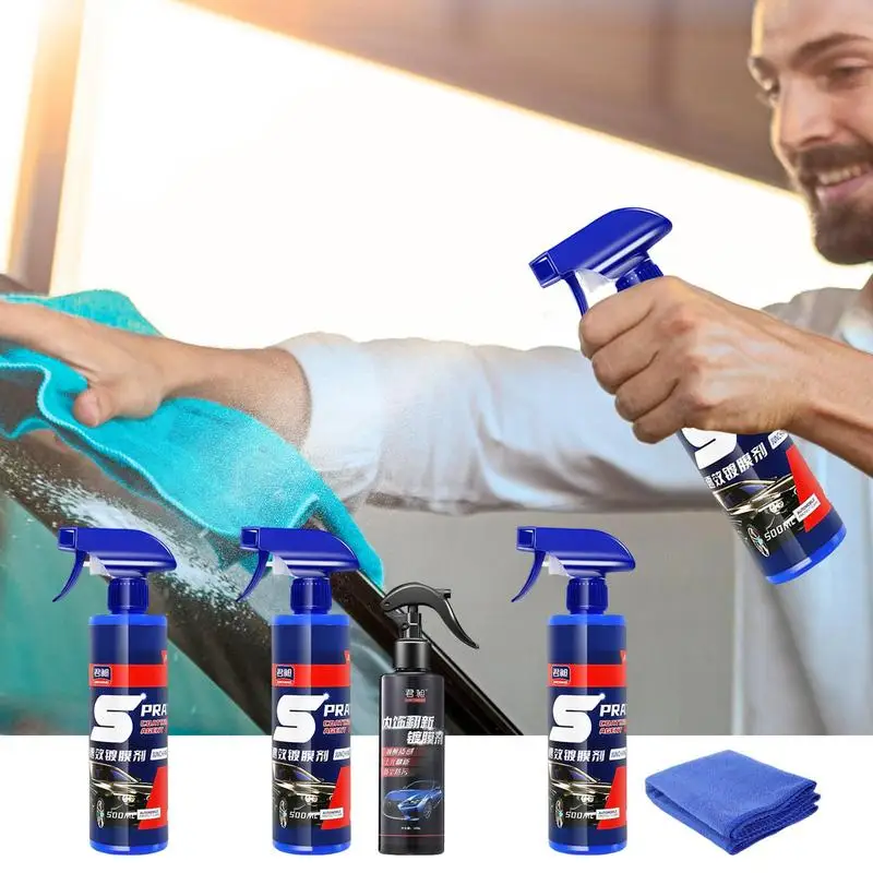 

Automotive Coating Agent 500ml Quick Acting Coating Agent Paint Sealant Protection Nano Spray Wax Hydrophobic Top Coat Polish