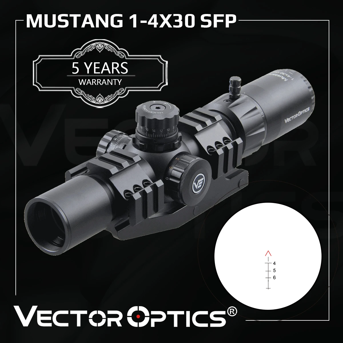 Vector Optics Lpvo 1-4X30 Sfp Riflescope Hunting Optical Sight Collimator Airsoft Accessories Ipx4 30Mm Monotube