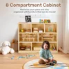 Wooden Storage Cabinet, 8-Section Kids Toy Storage Organizer, Spacious Montessori Kids Bookshelf, Toy Shelf Storage Organizer 4
