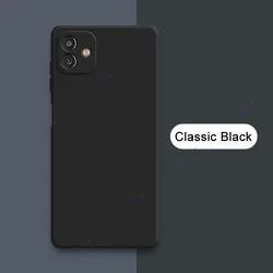 Luxury Dual Layer Liquid Silicone Armor Cellphone Case with Camera Protection - Samsung M13 5G not4G (Classic Black)
