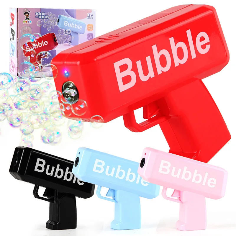 Electric Bubble gun with sound and light for party game wedding props bubble toys family game for Birthday gift outdoor for kids 2