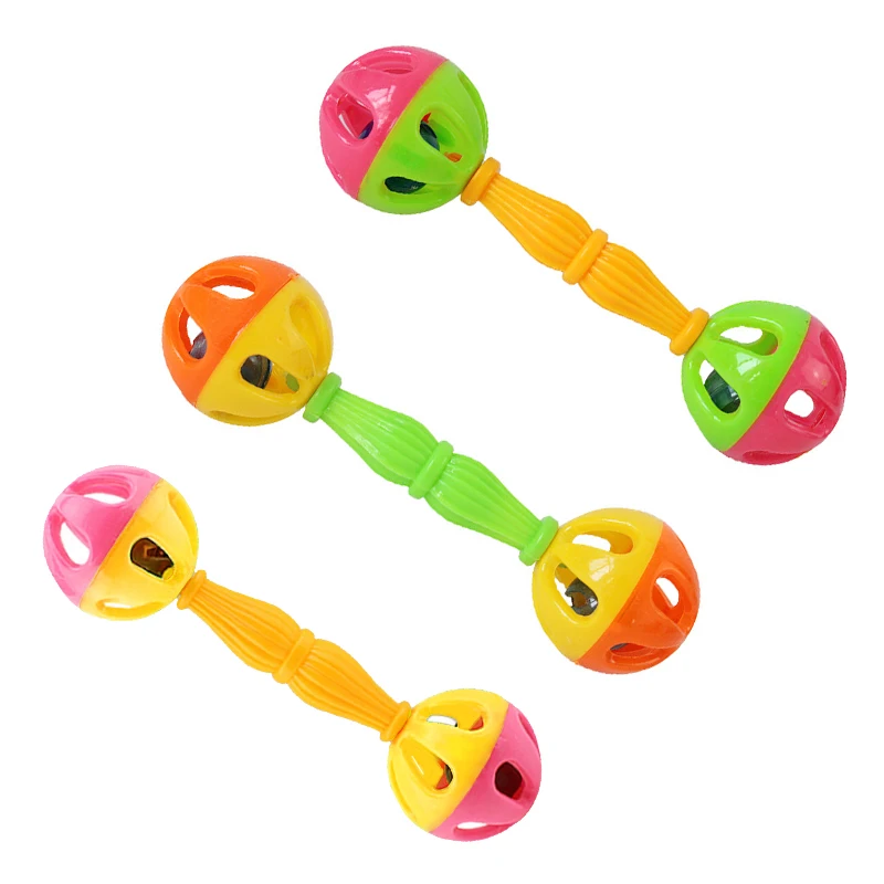 Parrot Toy Creative Rattle Bite Resistant Bird Bite Double-head Bell Ball Training Toys Small Hand Bell parrot toy,bird toy