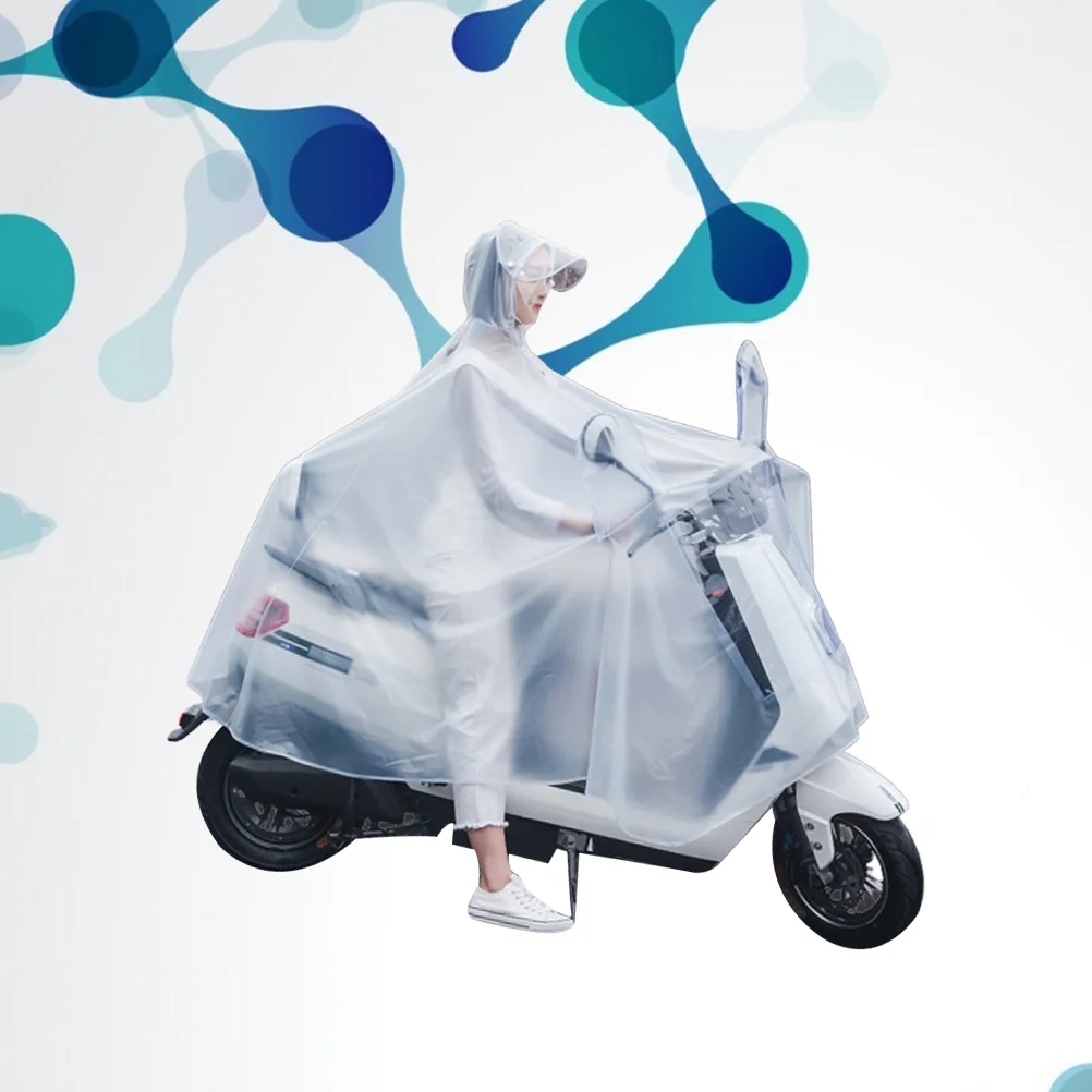 

Electrombile Raincoat Riding Outdoor One Pieces Patten White Raincoat for Man Woman ( Single People )