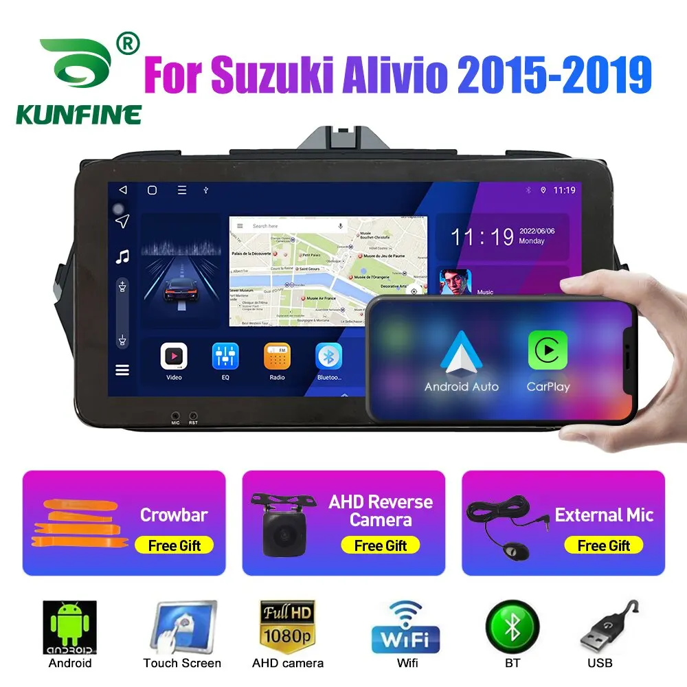 

Автомобильный радиоприемник 10,33 дюйма для Suzuki Alivio 2015-2019 2Din Android Восьмиядерный автомобильный стерео DVD GPS навигатор плеер QLED экран Carplay