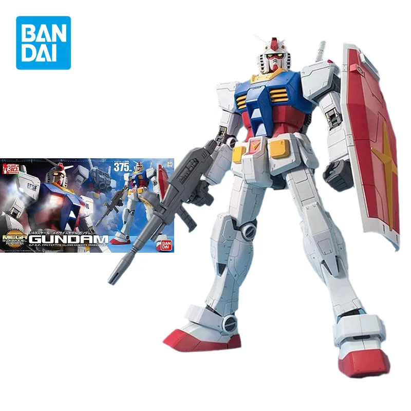 

Bandai Genuine Gundam Model Kit Anime Figure MEGA 1/48 RX-78-2 GUNDAM Action Figures Collectible Ornaments Toys Gifts for Kids