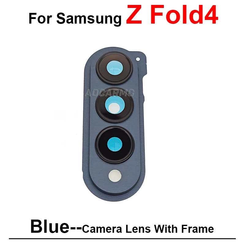 Rear Back Camera Lens with Frame Replacement Part for Samsung Galaxy Z Fold Series