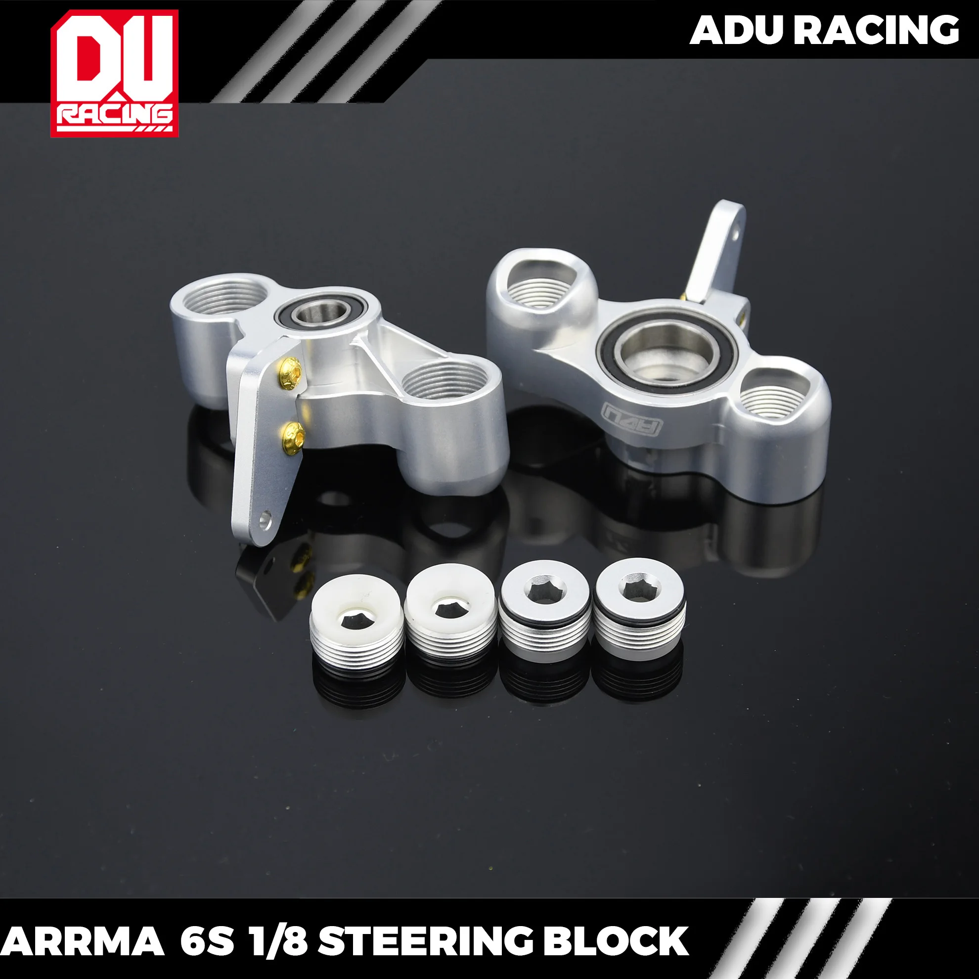 RC Car Parts ADU Racing STEERING BLOCK FRONT CNC 7075 T6 ALUMINUM FOR ARRMA 6S TYPHON MOJAVE FIRETEAM TALION LIMITLESS F1 INFRACTION FELONY