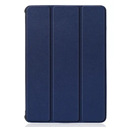 Premium Slim Tri - Folding Anti - Drop Tablet Case with Pen Holder for TCL Tab 11 FE (Dark blue)