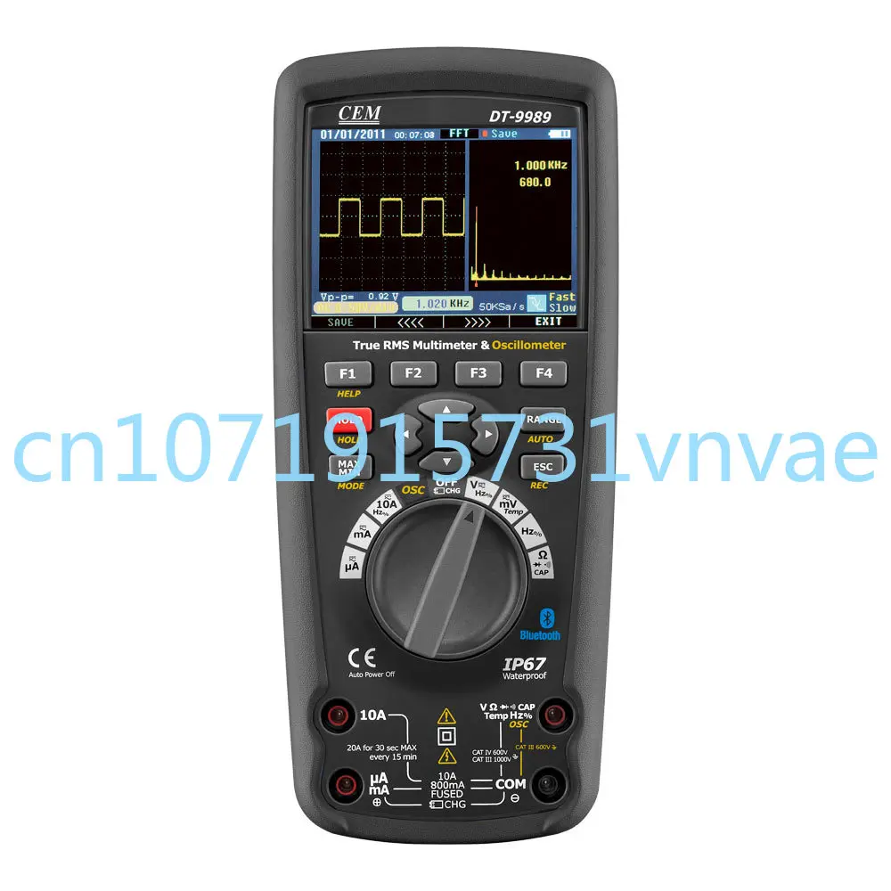

CEM DT-9989 50000 Counts 2 in 1 High Accuracy Professional Digital Multimeter with Oscilloscope and Calibration