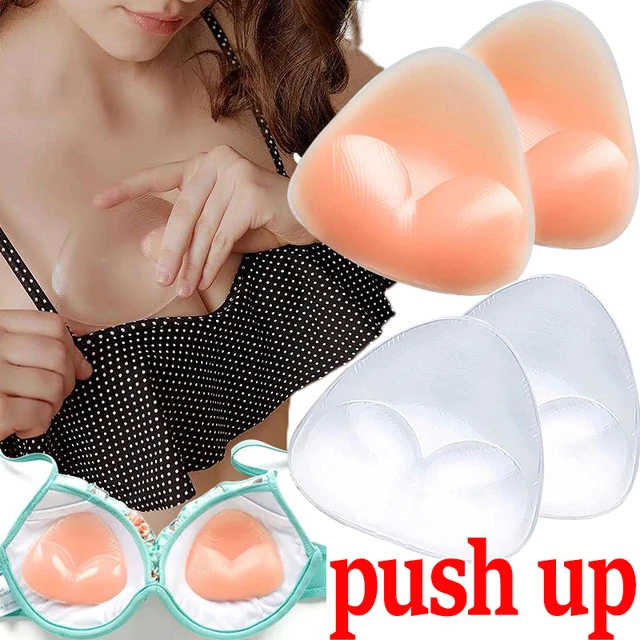 3 Pairs Silicone Bra Inserts Lift Breast Pads Breathable Push up Sticky Bra  Breast Cups Silicone Gel Bra Inserts for Women(Classic,Small)