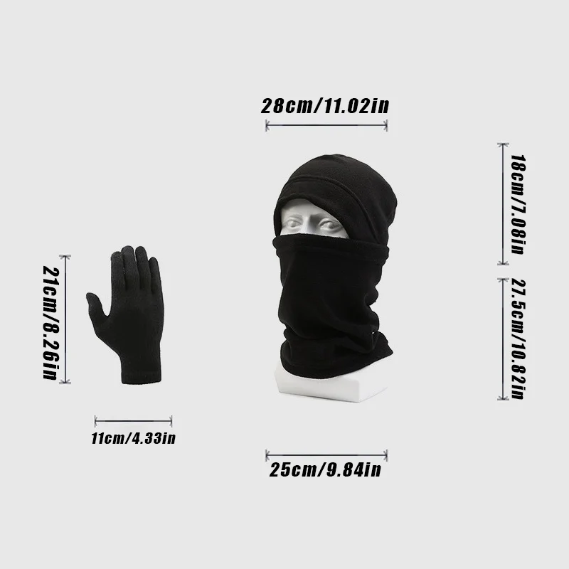 Men's Winter Warmth Set Knit Beanie Drawstring Neck Gaiter Fleece-Lined Face Cover Ear Protection winter hat winter accessories knitted hat scarf set fleece neck cover bandana neck gaiter face scarf headgear 3pcs