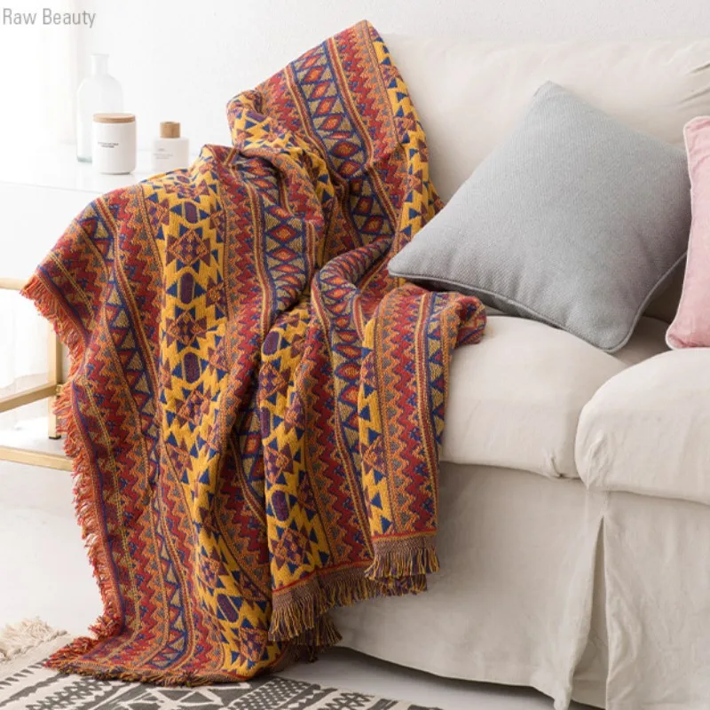 Bohemian Throw Hippie Blankets Inyahome Boho Woven Large Throw