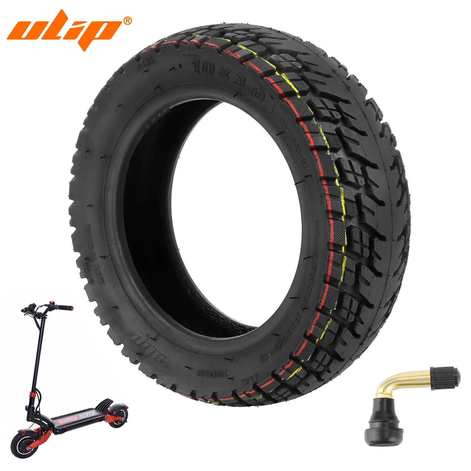 

Ulip 10x3 Off Road Tire With PVR50 of 90 degree For Zero 10X Kaabo MANTIS 10 Nanrobot Joyor Varla Eagle Scooter Wheel Tyre Parts