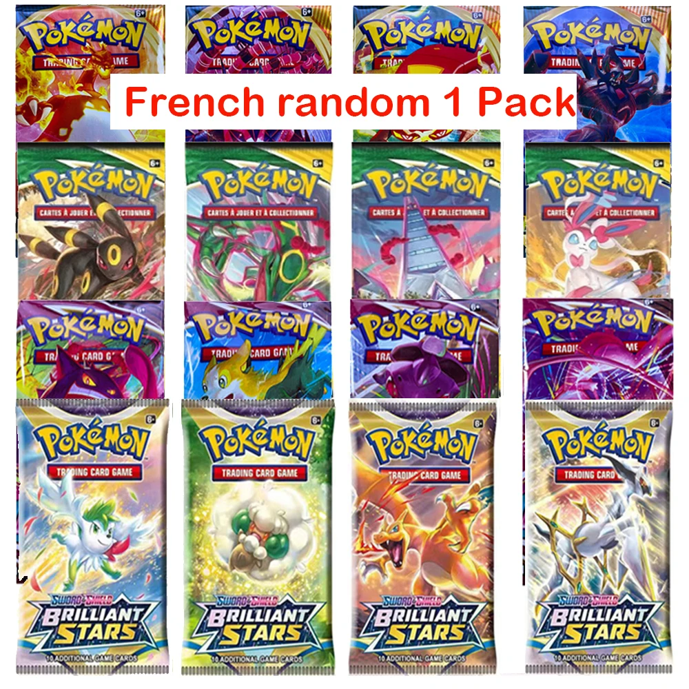 Cartes Pokémon Version Française, Jeu de Collection, Carte de Combat, Cartes à Échanger, Anglais