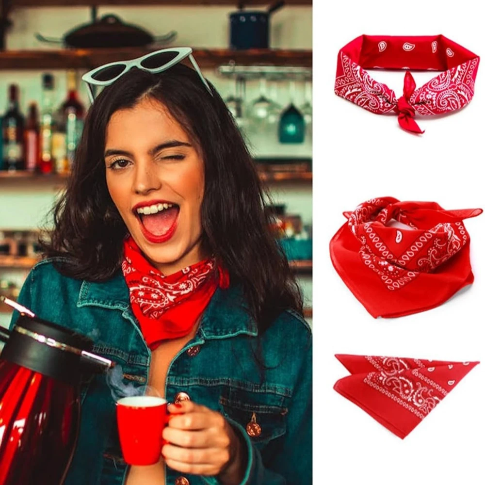 URATOT 16 Pieces Paisley Bandanas Cowboy Bandana Handkerchiefs Paisley Print Head Wrap Scarf, Assorted 16 Colors 5