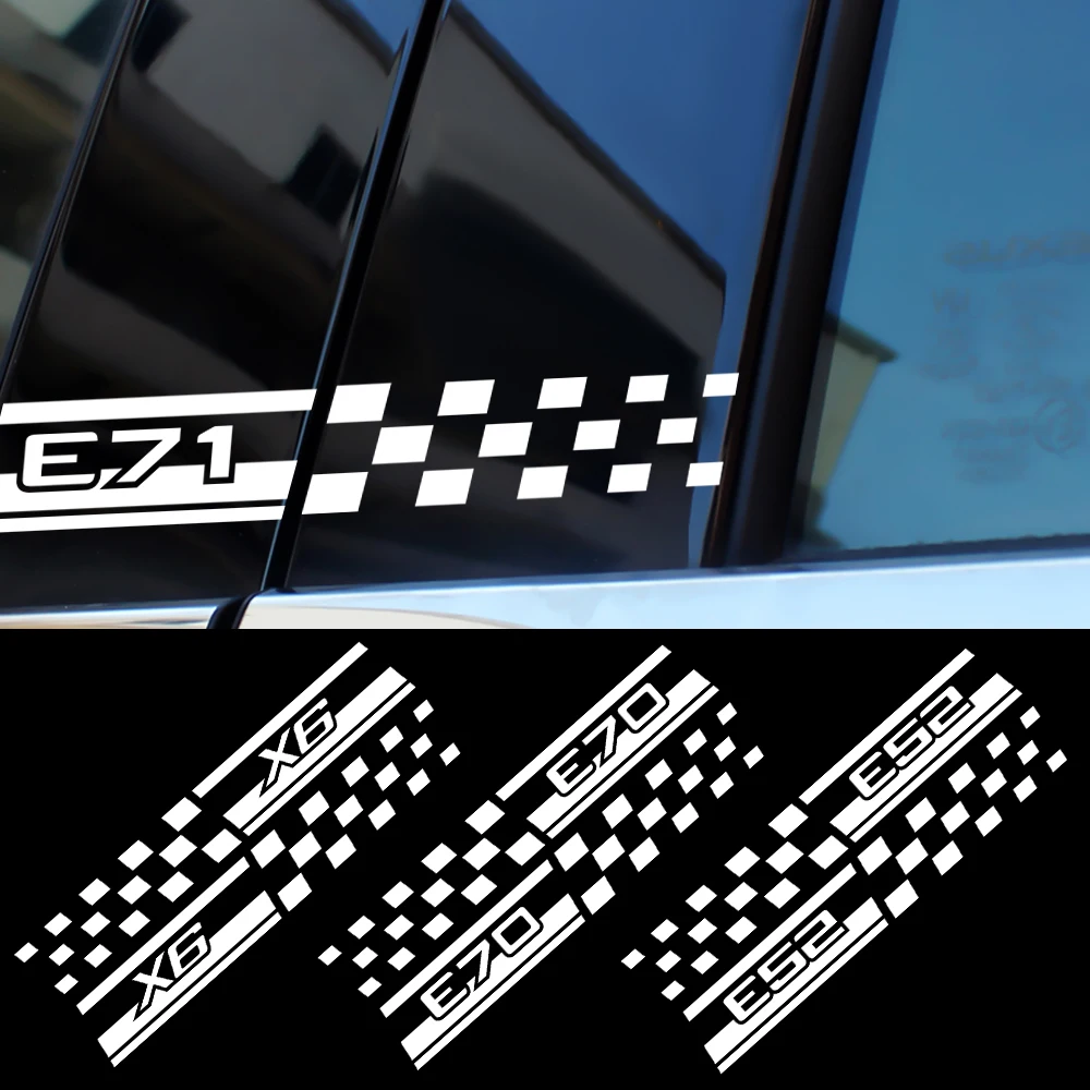 20*3Cm Car Window B Pillar Decor Stickers Per Bmw Performance E28 E30 E34 E36 E39 E46 E52 E53 E60 E61 E62 E70 E92 X1 X2 E87 E91