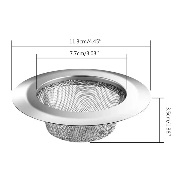 Kitchen Sink Strainer Drain Hair Catcher Bath Stopper Plug Stainless Steel Sewer Filter with Lid Bathroom Accessories