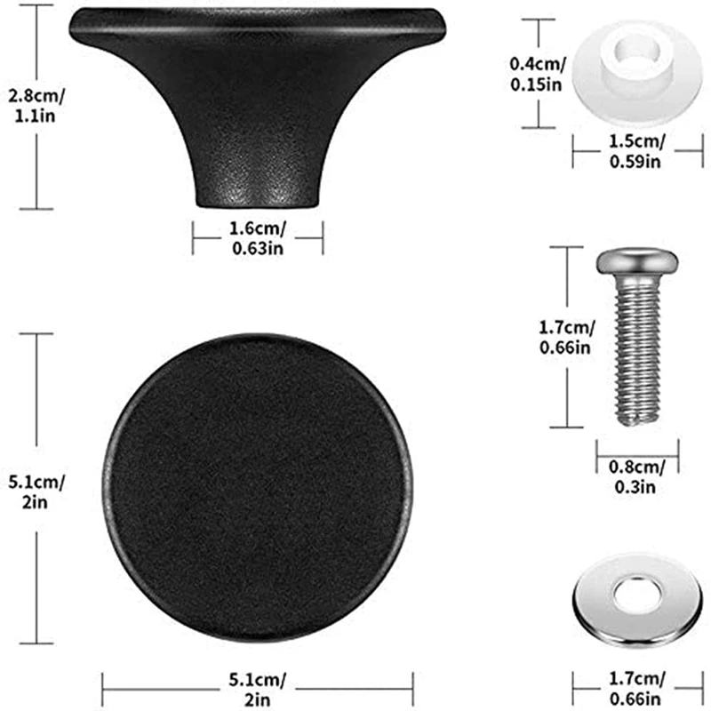 Dutch Oven Knob For Le Creuset Knob Replacement Bakelite Replacement Dutch Oven Pots Pot Lid Handle 2 Sets