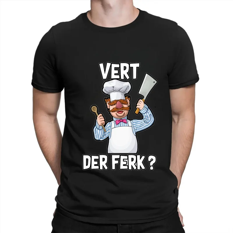 

Swedish chef Vert Der Ferk Sunset vintage print casual Harajuku Street wear summer men's and women's all-purpose T-shirt