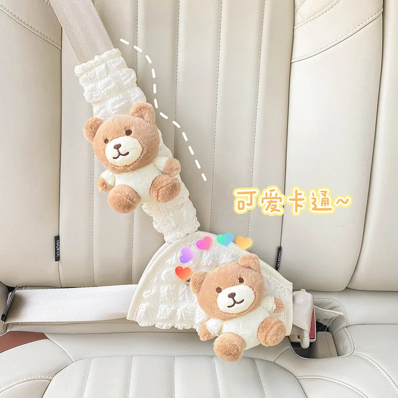 

Car Seat Belt Shoulder Protection Cover Cute Cartoon Children's Shoulder Belt Cover Button Holder Anti-theft Interior Decoration