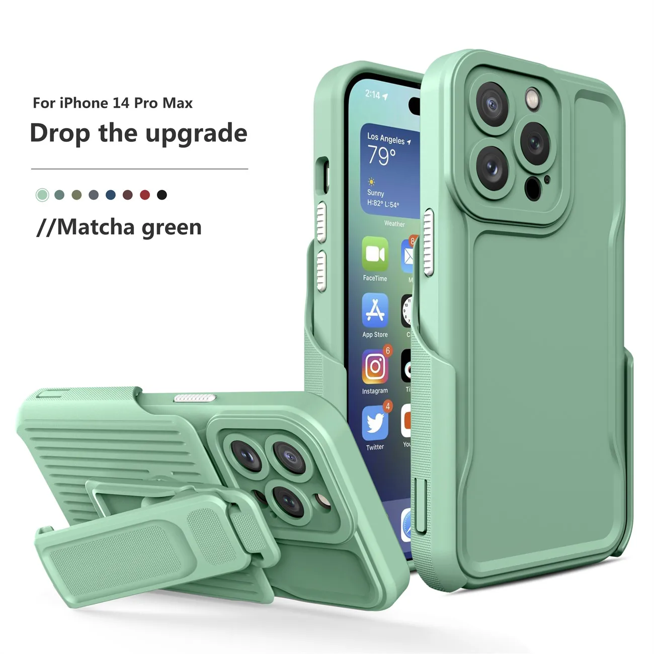 ✩ Apple iPhone 14 Pro Max Shell Holster Combo Case - Apple iPhone 14 Case  with Belt Clip – Rome Tech