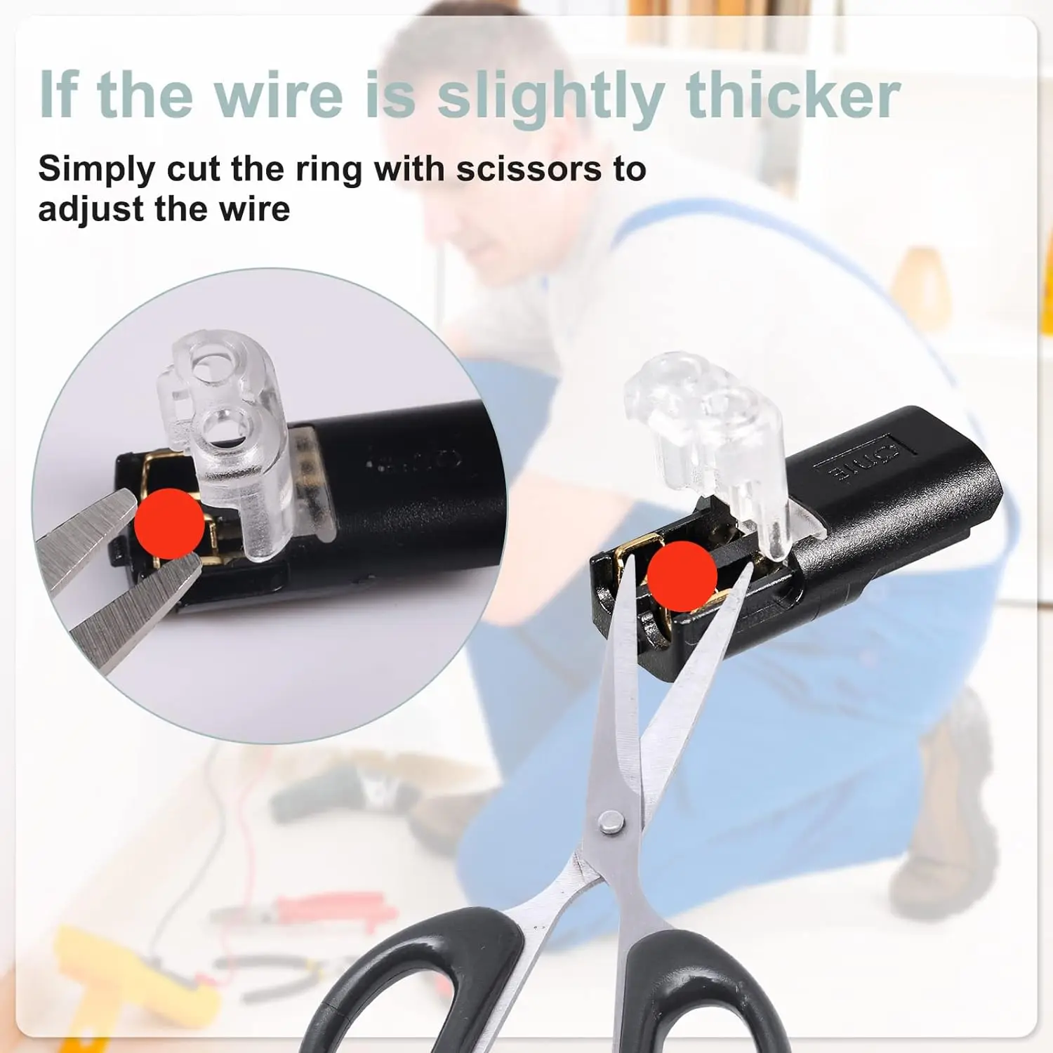 Pluggable LED Wire Connectors 2 Pin 2 Way Toolless Spring Wire Connectors Without Wire-Stripping Compact Wiring 20PCS