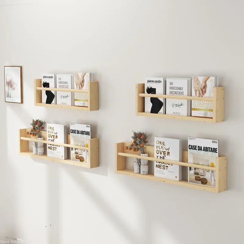 Floating Wooden Wall Shelves In The Nursery Bookshelf for Kids