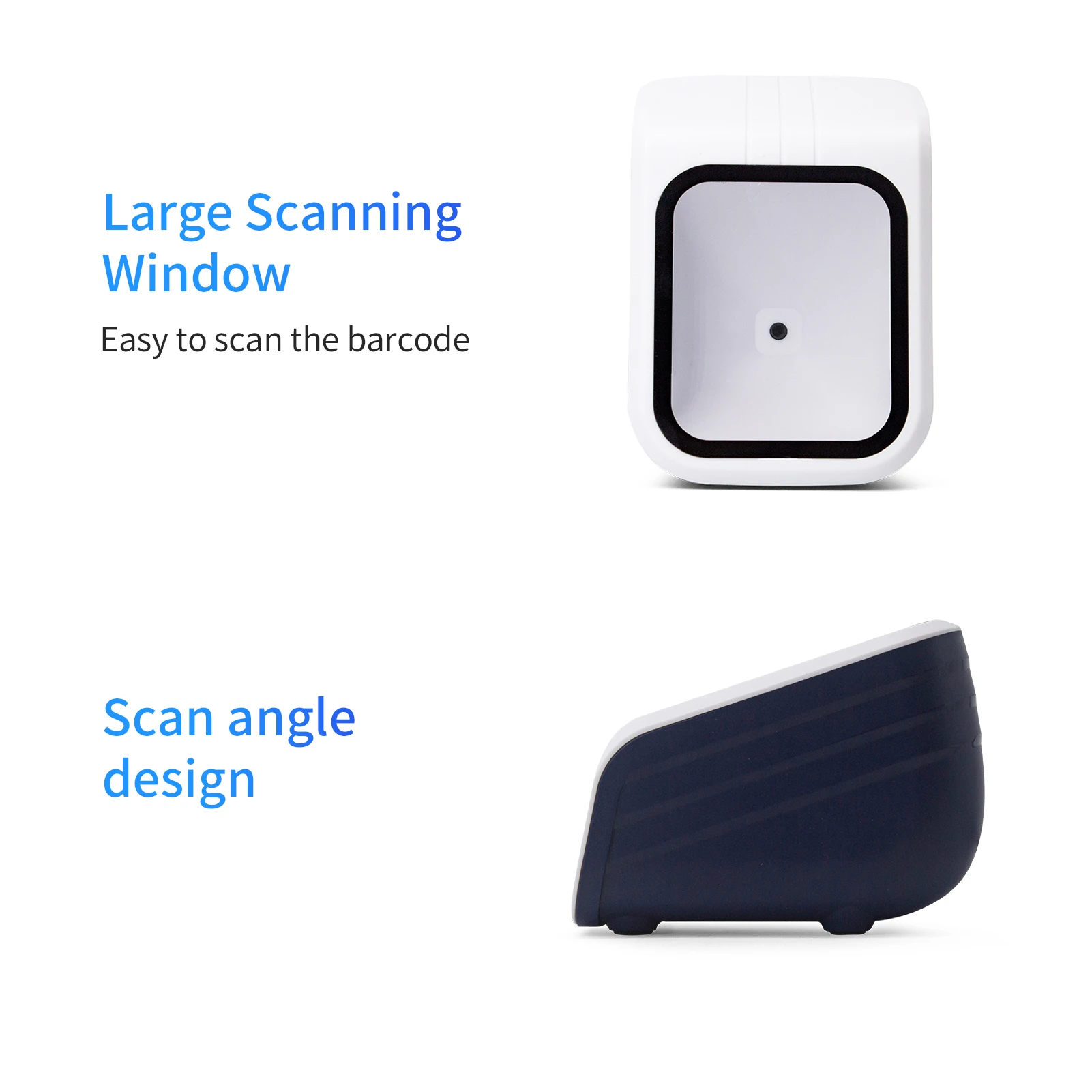 【Sale】1D 2D QR Barcode Scanner Platform with Voice Announcement Prompt USB Wired Bar Code Reader Hands-free CMOS Image Sensor