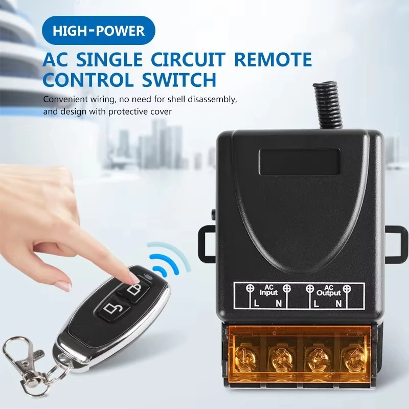 High-Power Wireless Remote Control Switch with Relay Receiver