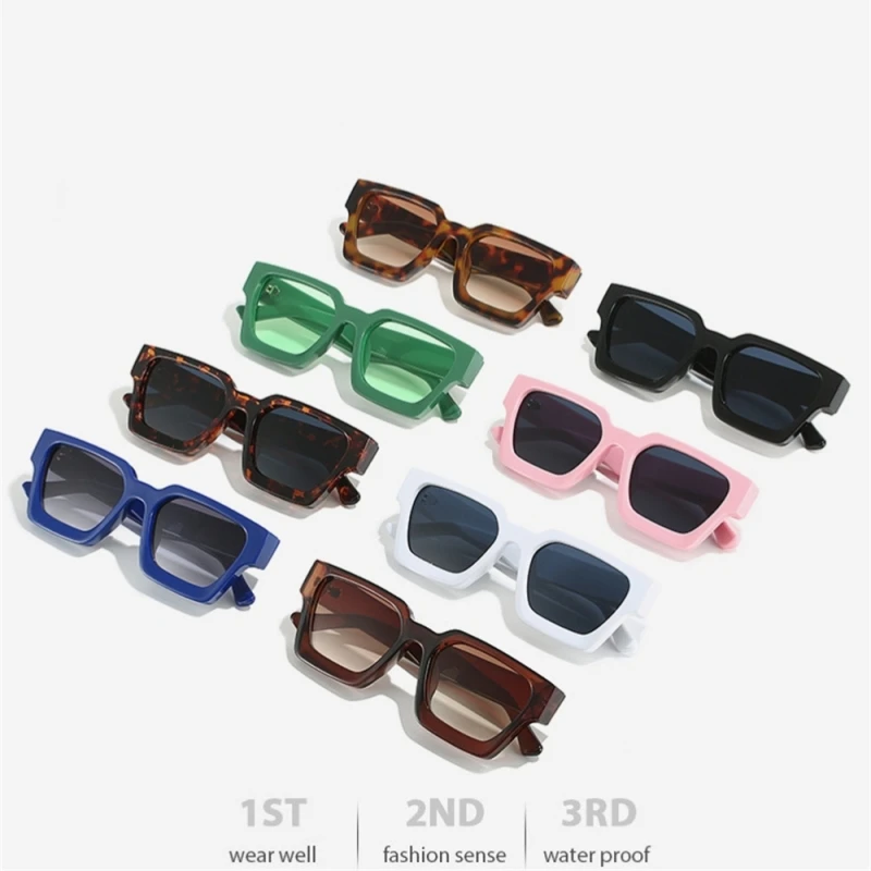 KLASSNUM Men Square Frame Sunglasses 2026 Luxury Brand Designer Sun Glasses Retro Trendy Shades UV400 Unisex Women Glasses New