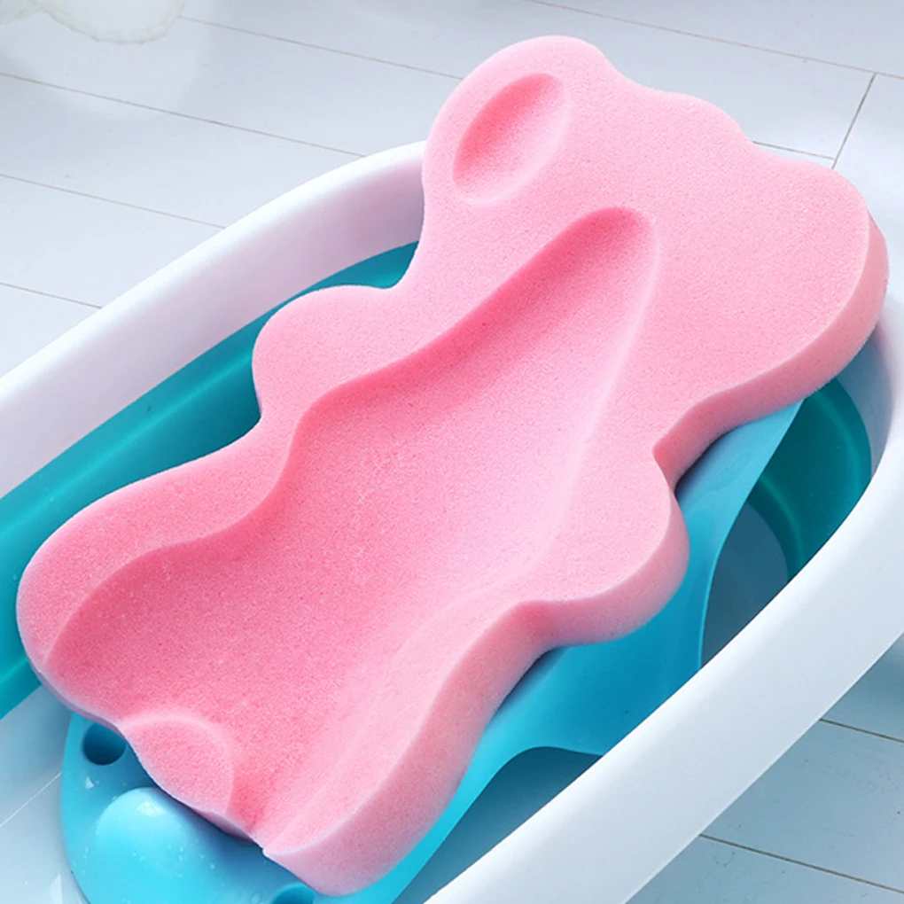 

Baby Shower Bath Tub Pad Lnfant Baths Holder Non-slip Sponge Cushion Newborn Safety Security Bathtub Seat Support Nets Mat