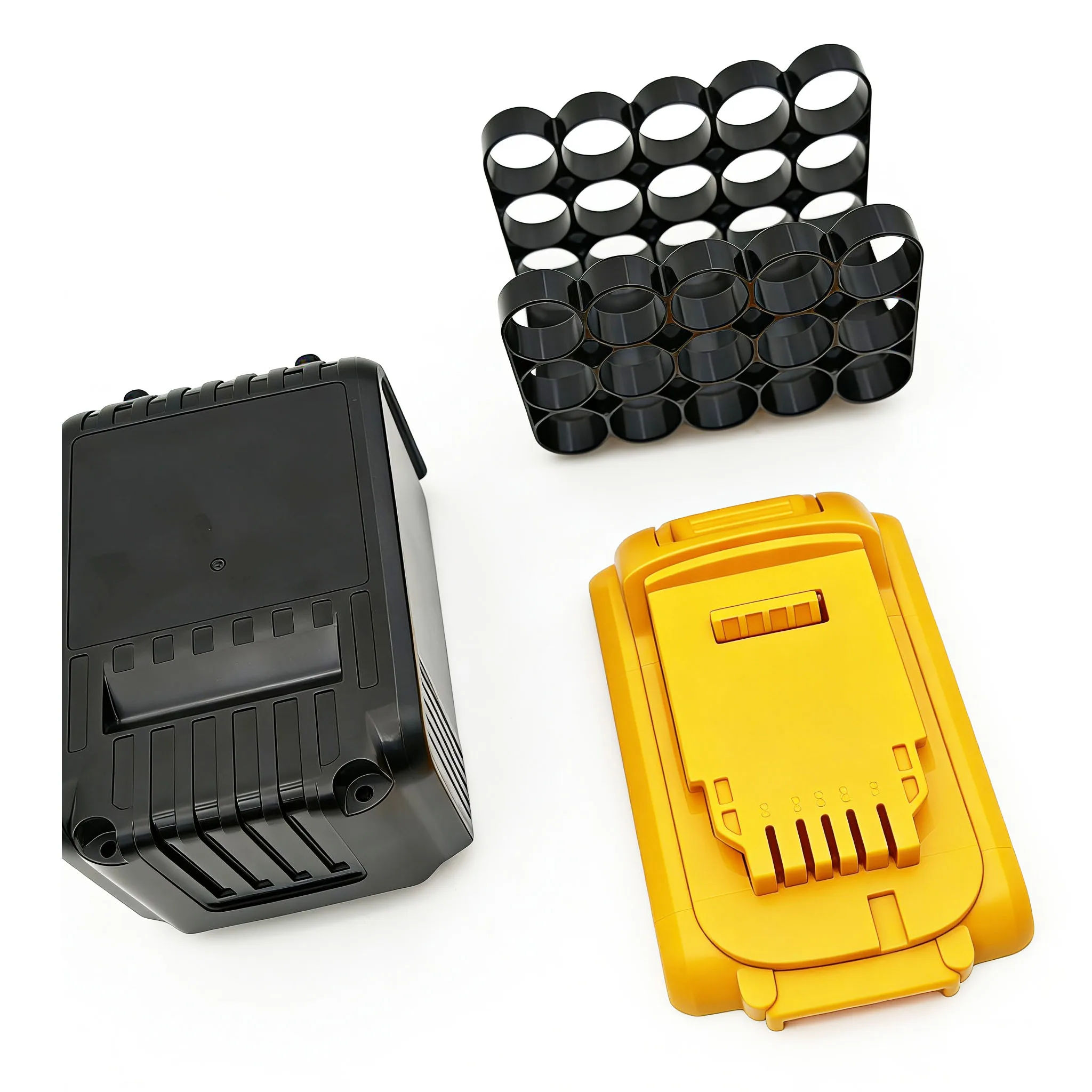 15X18650 팩 박스 DeWalt 20V 리튬 이온 배터리 플라스틱 케이스 XR 18V DCB183 DCB203 DCB204 DCB200 DCB206 쉘 하우징