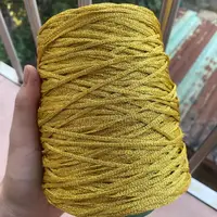 500g Gold silver flash Yarn For Knitting yarn Hollow yarn DIY Chunky Yarn crochet yarn Metallic Cotton metallized threads ZL64 1