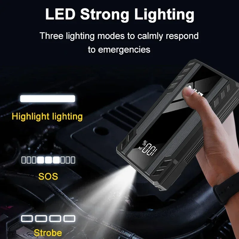 Portable Car Jump Starter 1000A Power Bank 12V 12000mAh Auto Emergency Battery Booster Charger Car Starting Device SOS LED Light car jump starter jump starter car battery charger portable battery charger