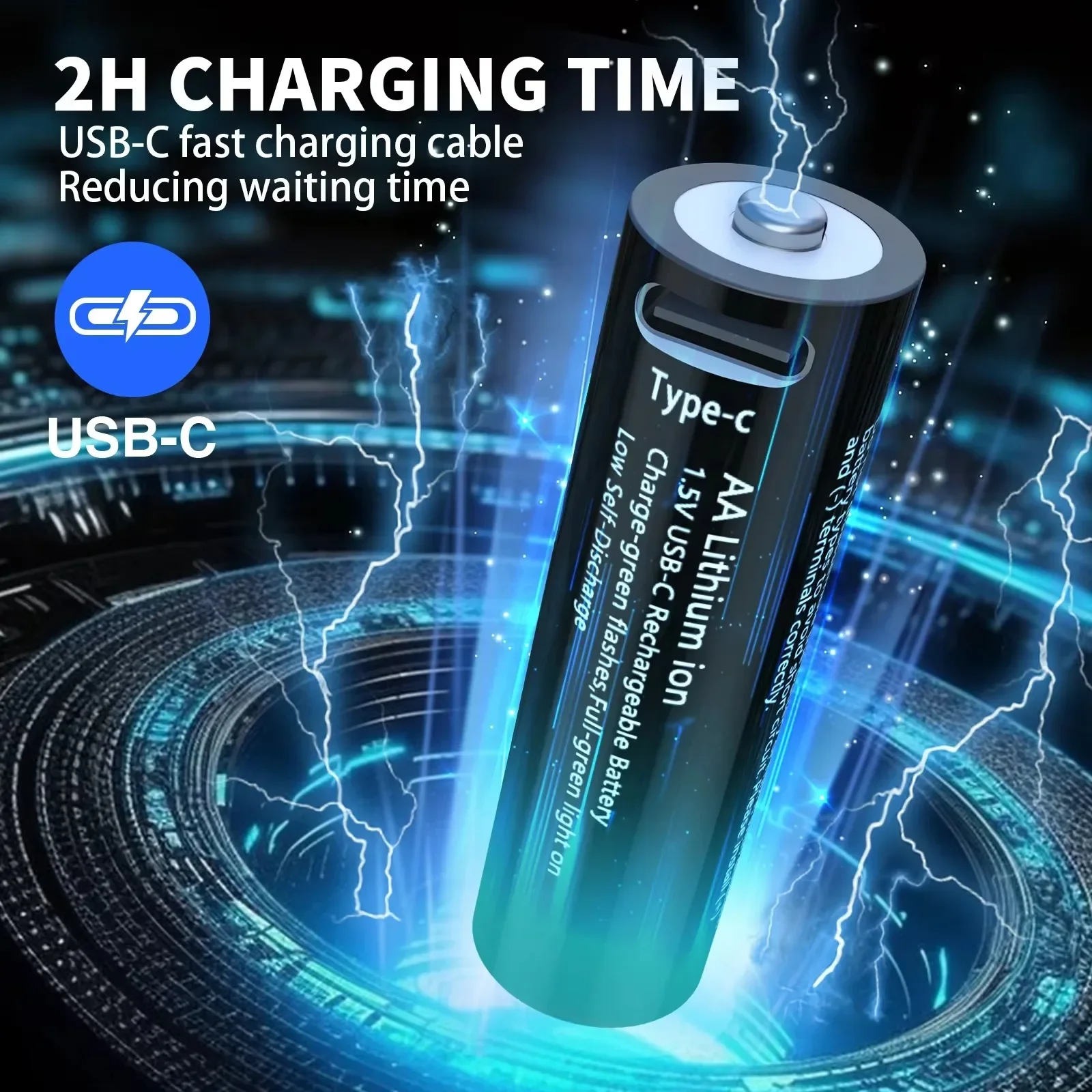 AIPEKE 1.5V AA 3300mWh USB Type-C Rechargeable Lithium Battery for Hunting Camera Remote Control Mouse Smart DoorLock Microphone 6