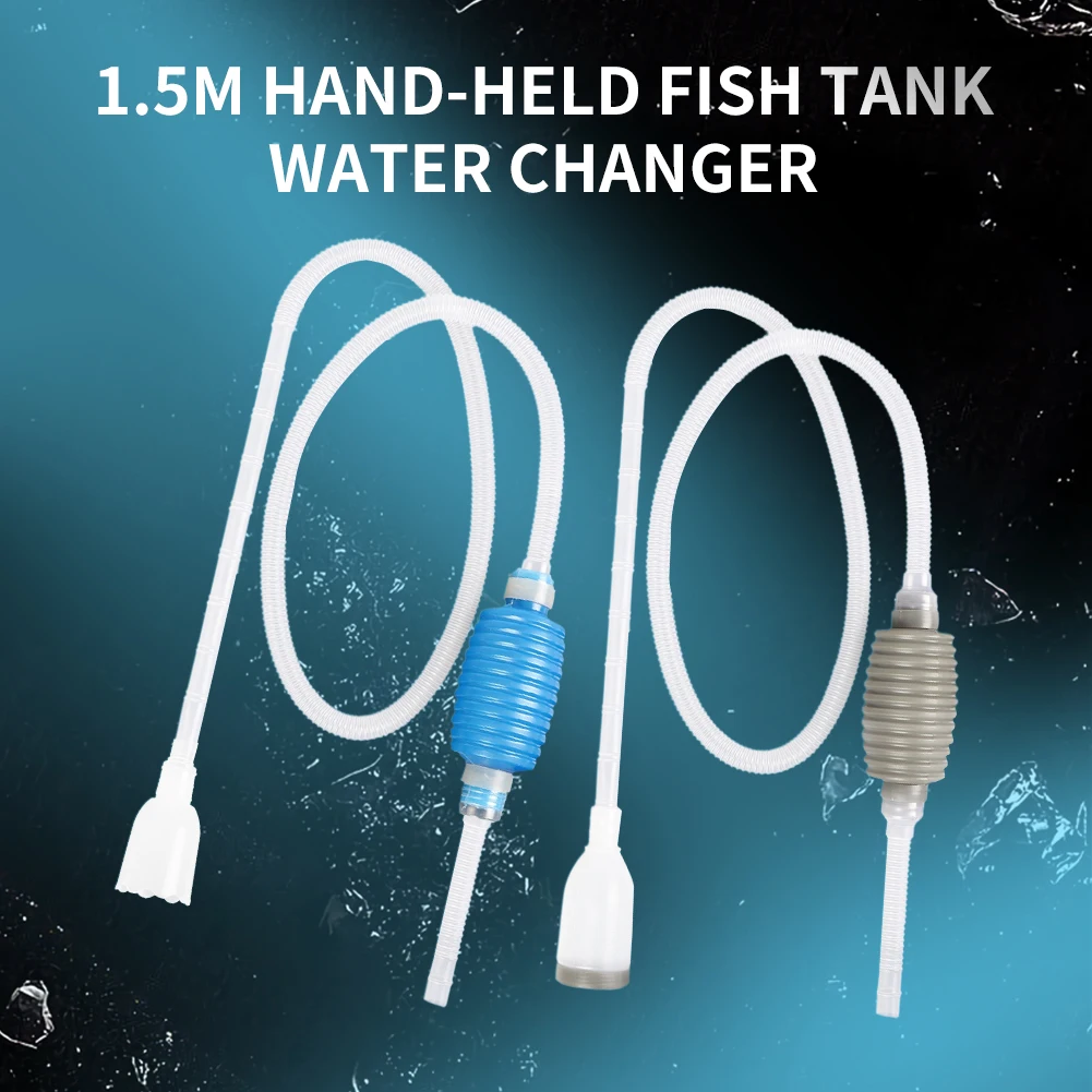 

1.5m Aquarium Water Changer Handheld Fish Tank Cleaner With Filter Grid Fish Tank Accessories For Water Chang And Sand Cleaner