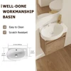 16'' Bathroom Vanity with Sink Combo Wall Mounted Small Bathroom Vanity with Floating Cabinet Chrome Faucet Bathroom Basin 6