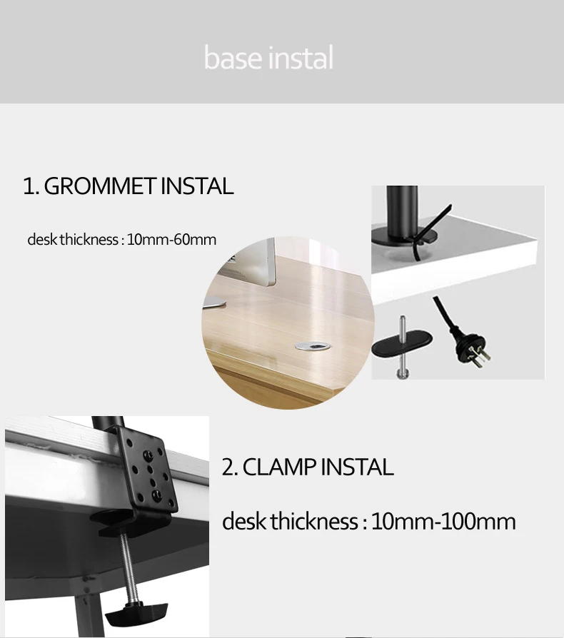 Grommet Base, Rotação de 360 graus, único