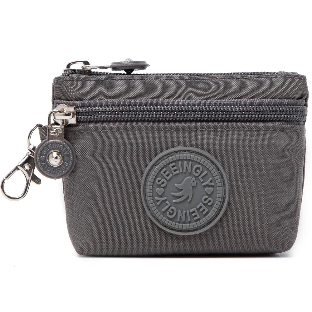 Sleek Women's Nylon Waterproof Wallet with Keychain & Coin Holder
