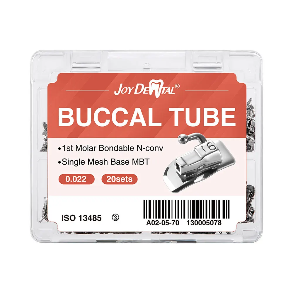 10 Packungen 200 Stück Zahnärztliche Kieferorthopädische Bukkalröhrchen für 1./2. Molaren, Bondierbar, Monoblock, Nicht-Konvertierbar, Single Roth MBT 0.022/0.018 Metall – Detail 17
