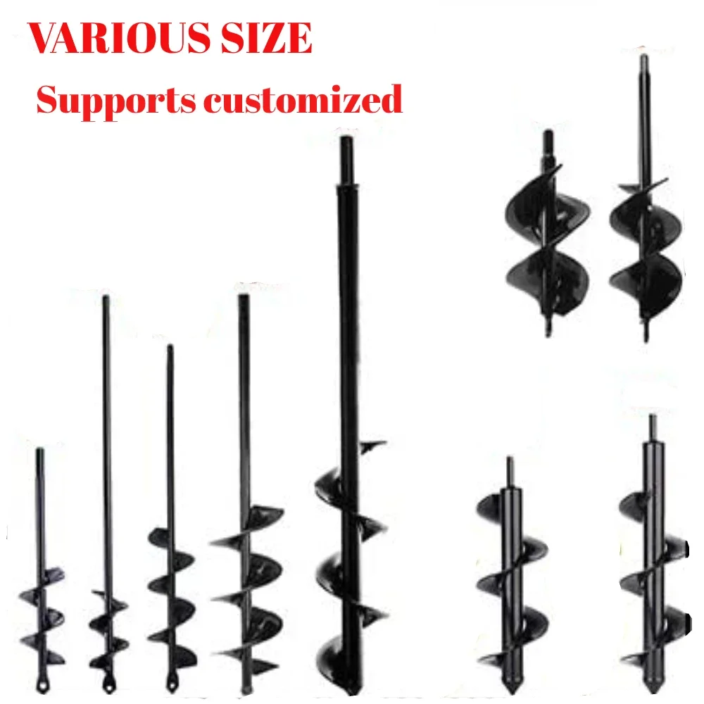 DIY Carbon Steel Planter Garden Auger Spiral Drill Bit Flower Planting Hole Digger Drill Bit Yard Gardening Bedding Planting