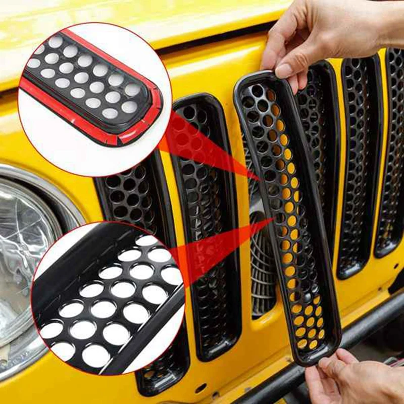  Aramox Front Grille Insert, 7pcs ABS Front Grille