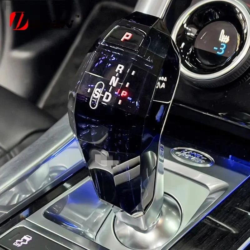 

Custom for Range Rover Discovery Sport Jaguar XEL E-pace LED Gear Shift Knob Crystal Handles Lever Stick Head